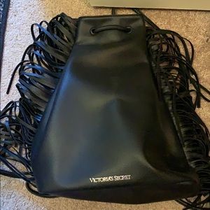 Victoria Secret leather drawstring bag/backpack